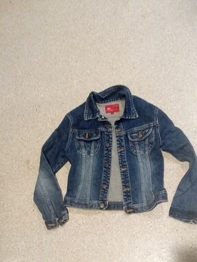 #739 Kids Denim Jacket - Dark Blue Jean Coat